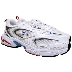 Lacoste Men Storm 96 2K Low Top Dad Sneakers Size US 11.5 White / Blue